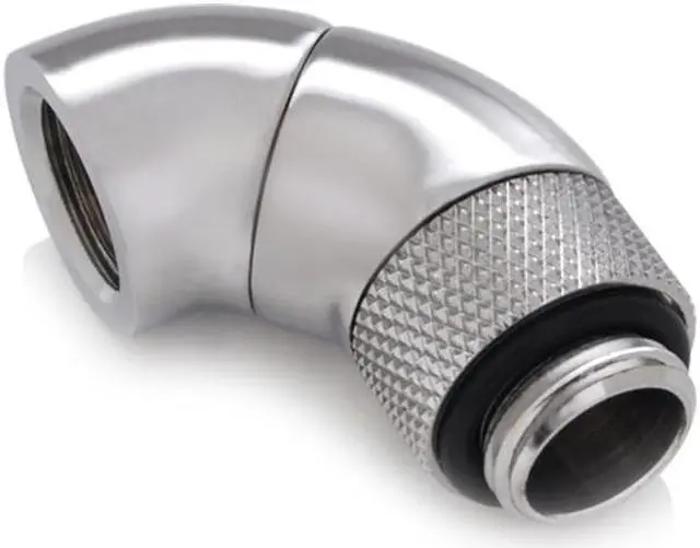 Alt view image 2 of 3 - Bitspower G1/4" Silver Shining Dual Rotary 90-Degree IG1/4" Extender (2PCS)