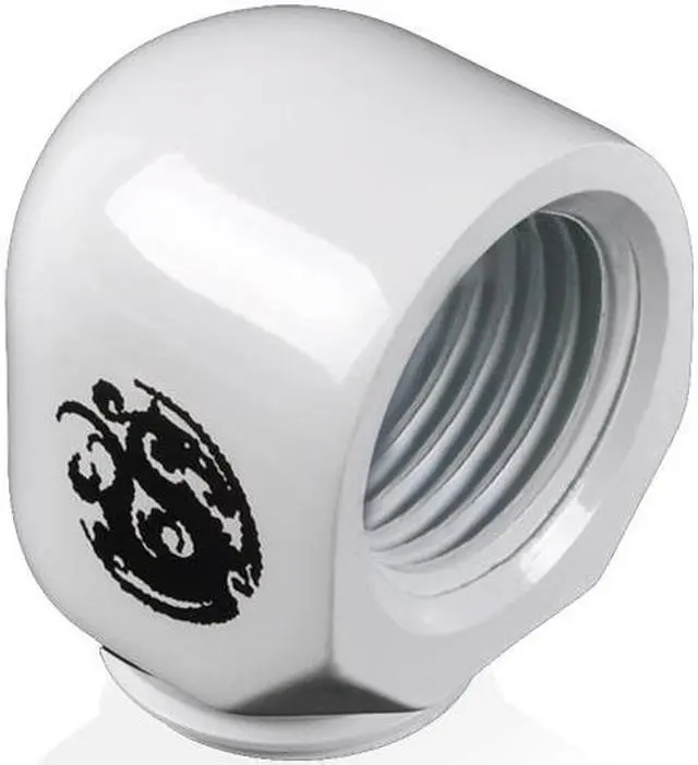 Alt view image 2 of 3 - Bitspoert G1/4" Deluxe White 90-Degree IG1/4" Extender (4PCS)
