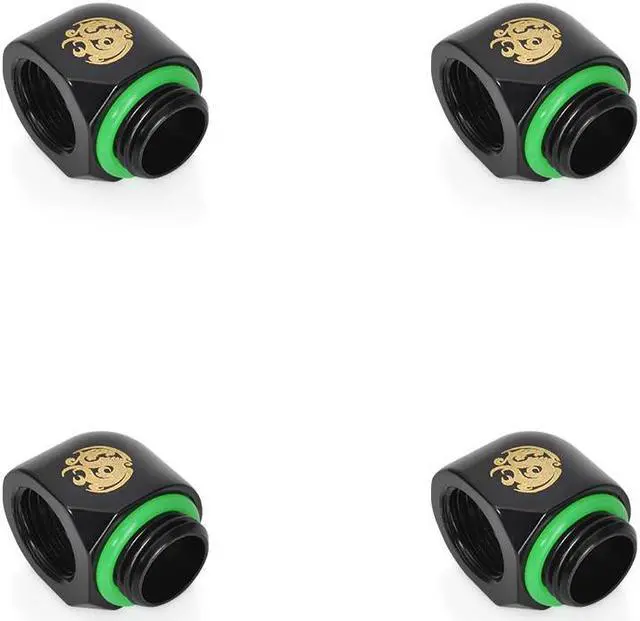 Main image of Bitspower G1/4" Matt Black 90-Degree IG1/4" Extender (4PCS)