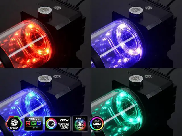 Alt view image 4 of 4 - Bitspower DDC Reservoir Combo 200 RGB-PWM