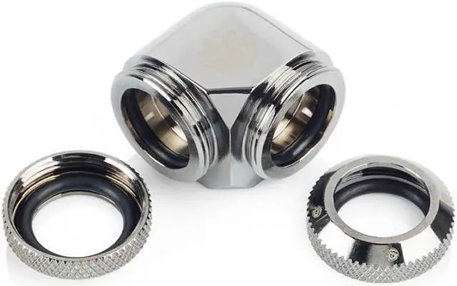 Alt view image 2 of 2 - Bitspower Black Sparkle Enhance 90-Degree Dual Multi-Link Adapter For OD 14MM (2PCS)