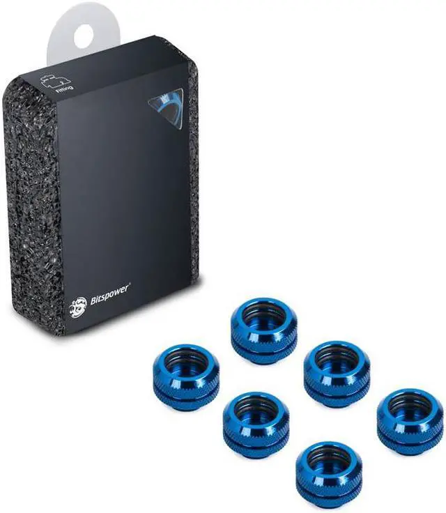 Main image of Bitspower G1/4" Royal Blue Enhance Multi-Link for OD 14MM (6PCS)