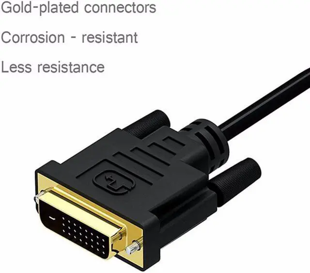 Alt view image 5 of 7 - 1080P DVI-D to VGA Adapter Cable 24+1 25 Pin DVI Male to 15 Pin VGA Female Video Converter Connector