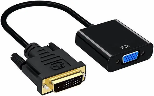 Alt view image 7 of 7 - 1080P DVI-D to VGA Adapter Cable 24+1 25 Pin DVI Male to 15 Pin VGA Female Video Converter Connector