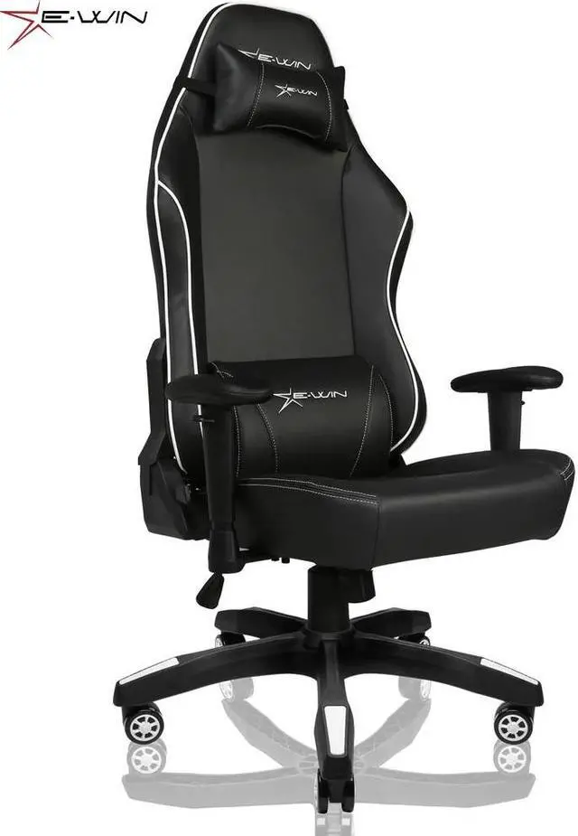 Main image of E-WIN Ergonomic Gaming Chair,Office Gaming Chair High-Back Computer Chair with Headrest and Lumbar Support-Black/White