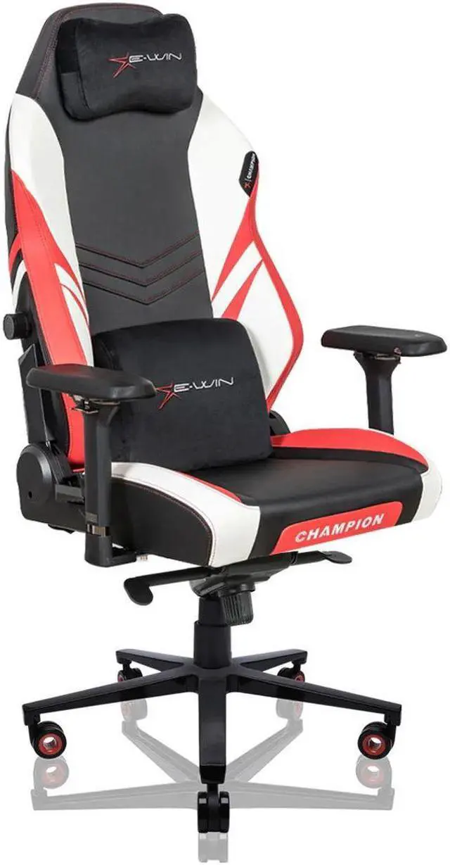Main image of E-WIN 400LB Racing Style Gaming Chair,Height Adjustable Computer Chair with Magnetic Head Pillow and Lumbar Support, Adjustable Armrest-Black / Red