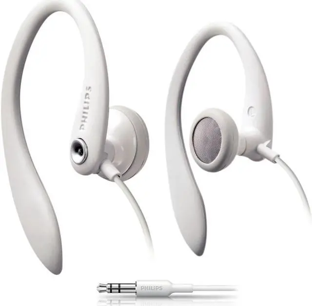 Main image of Philips SHS32WT/37 Flexible Earhook Headphones White