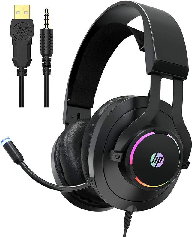 Wired Gaming Headset With Mic RGB Backlit Stereo for PC Xbox One Nintendo  Switch