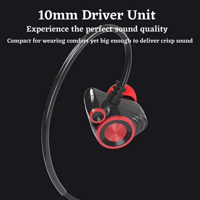 Alt view image 3 of 7 - HP Wired Earphones In Ear Gaming Earhook Earbuds Monitor Earphones with Mic, Stereo Sound Volume Control and Detachable Microphone for Smartphone PC PS4 Xbox one and Mobile Devices