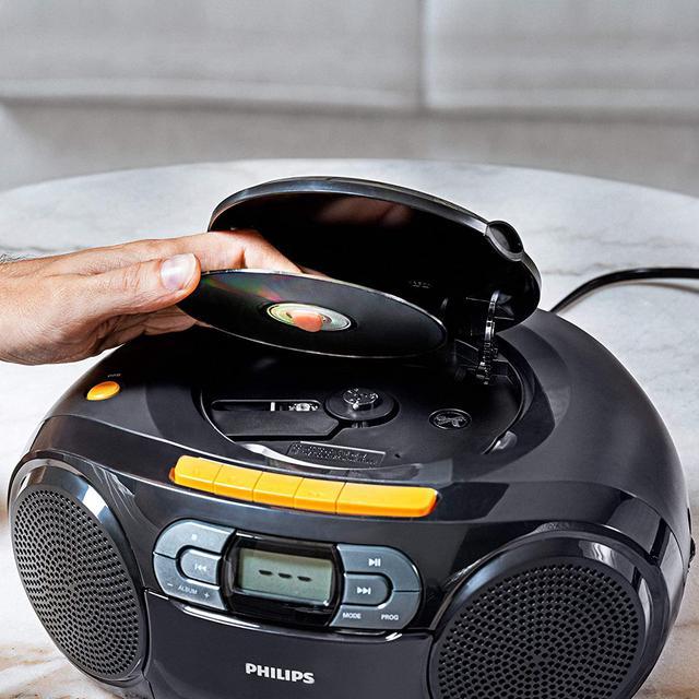 Philips Stereo Cassette Player, Portable Boombox, USB, MP3, Tape, AZ328 CD Players -