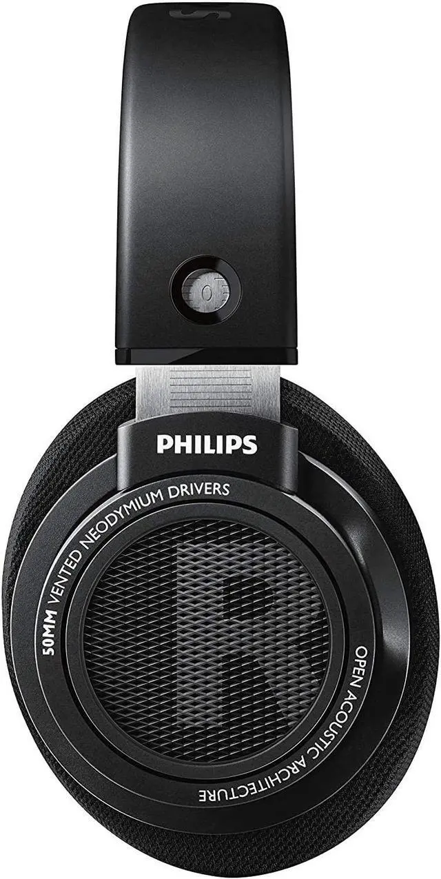 Alt view image 2 of 7 - Philips SHP9500 Wired Over-Ear Stereo HiFi Headphones, Comfort Fit Professional Studio Monitor, Open-Back 50mm Drivers (Black) + NeeGo Attachable Microphone for Gaming