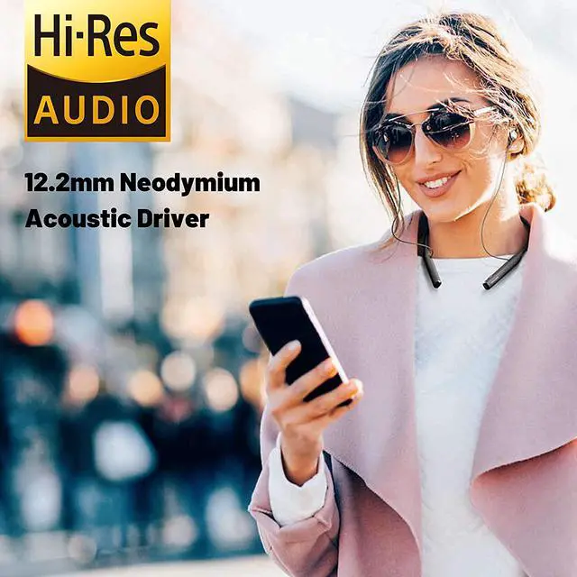 Alt view image 4 of 6 - Philips Performance PN402BK Wireless Bluetooth Earbuds with Vibration Call Alert Neckband, Black