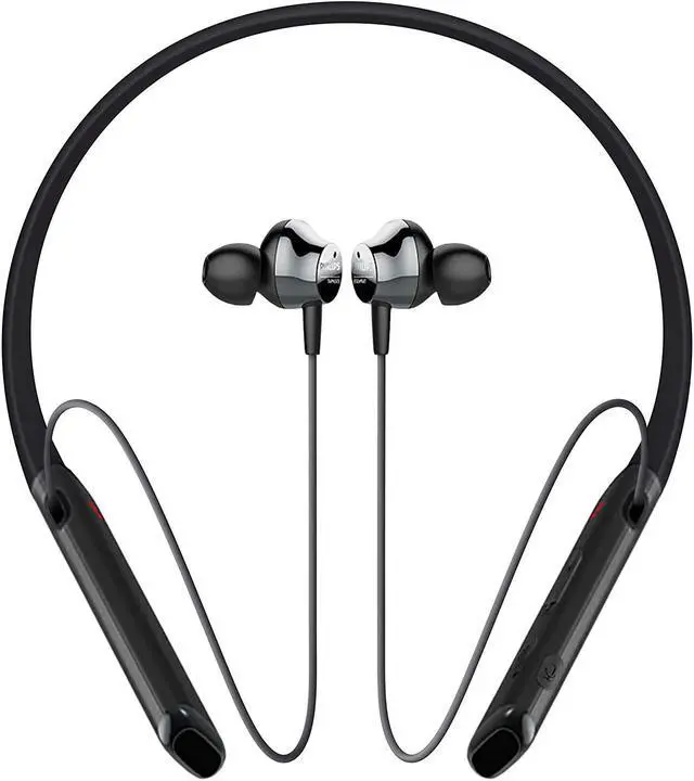 Main image of Philips Performance PN402BK Wireless Bluetooth Earbuds with Vibration Call Alert Neckband, Black