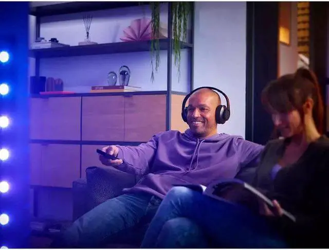 Alt view image 4 of 6 - PHILIPS Wireless Headphones for TV Over Ear, Bluetooth, Low Latency, USB Transmitter, TAH6206BK