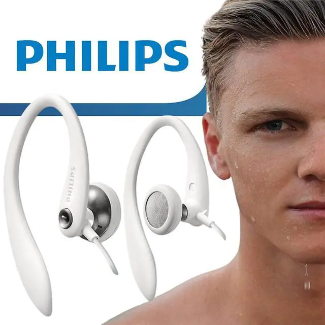 Alt view image 3 of 5 - Philips SHS32WT/37 Flexible Earhook Headphones White