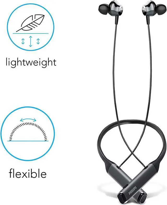 Alt view image 6 of 6 - PHILIPS Bluetooth Neckband Headphones, Wireless IPX5 Waterproof, TAPN402