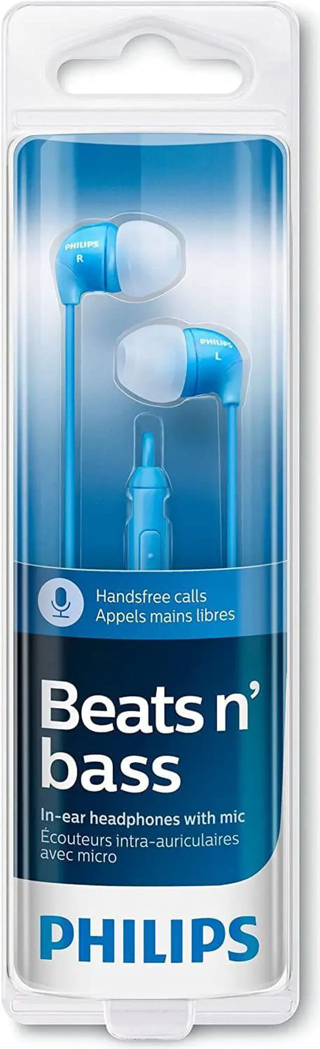 Alt view image 3 of 3 - Philips SHE3595BL/28 in-Ear Headset with Mic, Blue