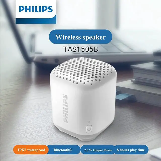 Alt view image 2 of 5 - Portable Bluetooth Speakers 2.5W, Compact Wireless Mono Sound IPX7 Waterproof Outdoor Speaker, 8 Hours Play Time, USB Type C Rechargeable