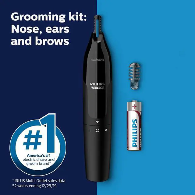 Alt view image 3 of 7 - Philips Norelco Nose Trimmer 1000, Black, NT1605/60
