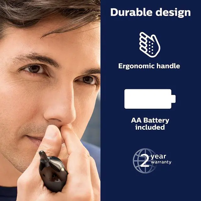 Alt view image 7 of 7 - Philips Norelco Nose Trimmer 1000, Black, NT1605/60