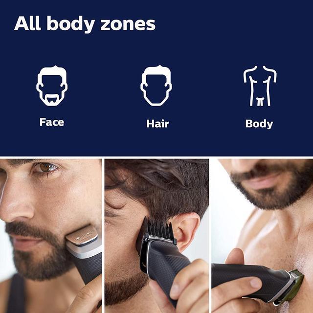 Alt view image 7 of 7 - Philips Norelco Multigroomer All-in-One Trimmer Series 5000, 18 Piece Mens Grooming Kit, for Beard Face, Hair, Body Hair Trimmer for Men, No Blade Oil Needed, MG5750/49