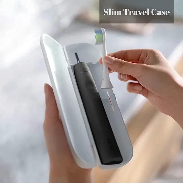 Alt view image 6 of 6 - Philips Sonicare Electric Toothbrush DiamondClean, Rechargeable Electric Tooth Brush with Pressure Sensor, Sonic Electronic Toothbrush, Travel Case, Black