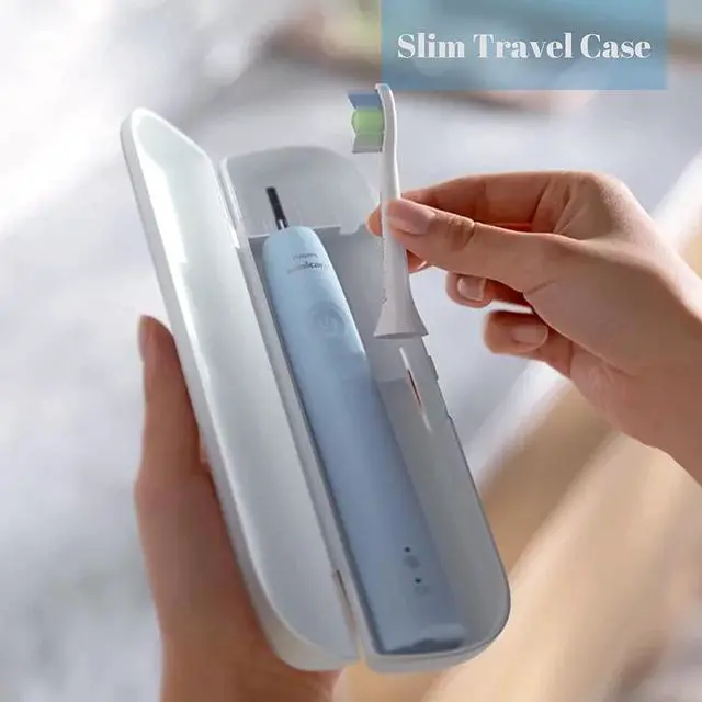 Alt view image 4 of 6 - Philips Sonicare Electric Toothbrush DiamondClean, Rechargeable Electric Tooth Brush with Pressure Sensor, Sonic Electronic Toothbrush, Travel Case, Blue