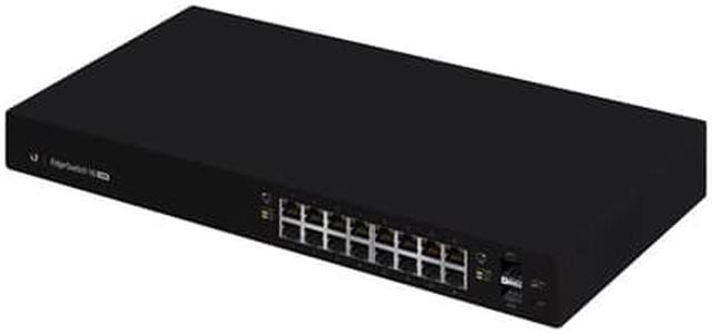 Alt view image 6 of 17 - Ubiquiti Networks EdgeSwitch ES-16-150W-US Managed PoE+ Gigabit Switch with SFP, 150W