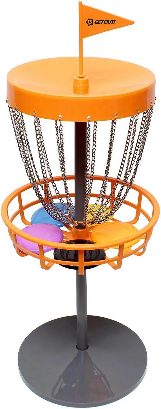 Alt view image 3 of 10 - Mini Frisbee Golf Set – Mini Disc Golf Basket with Mini Frisbees