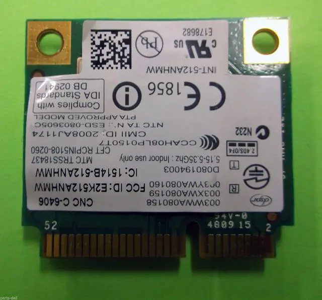 Alt view image 2 of 3 - Precision M4400 M6400 M6500 Intel 5100 N Wireless Card (A04)Wireless Card H006K