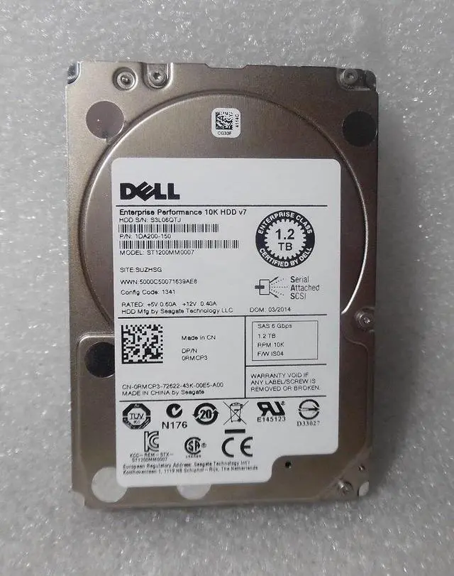 Main image of Dell RMCP3 // ST1200MM0007 1.2TB SAS 10K 2.5" HDD v7
