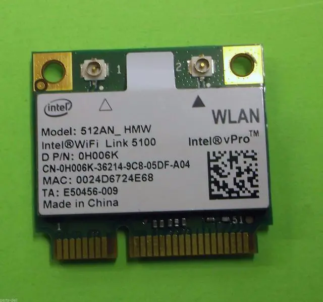 Main image of Precision M4400 M6400 M6500 Intel 5100 N Wireless Card (A04)Wireless Card H006K