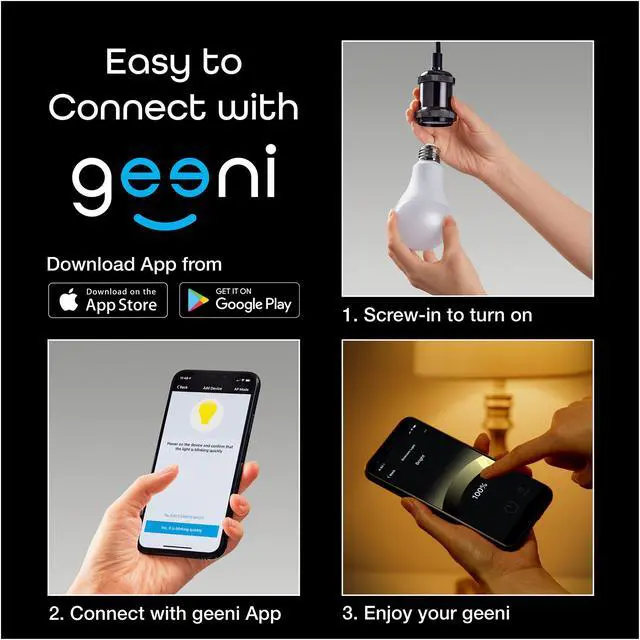 Alt view image 5 of 6 - Geeni GN-BW903-999 Lux 1050 Adjustable Light Wi-fi LED Smart Bulb