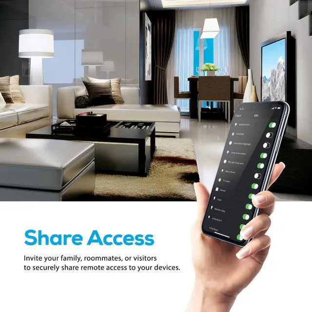 Alt view image 5 of 6 - Geeni GN-SW001-199 SURGE Smart Wi-Fi 4-Outlet 4-USB Surge Protector