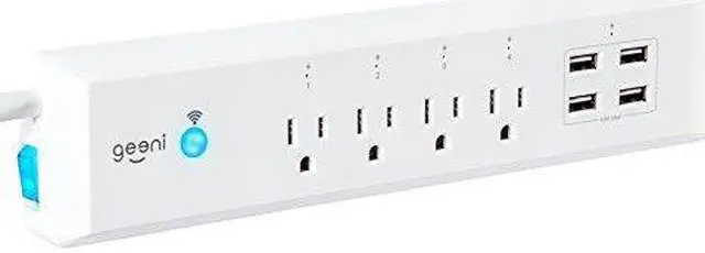 Main image of Geeni GN-SW001-199 SURGE Smart Wi-Fi 4-Outlet 4-USB Surge Protector