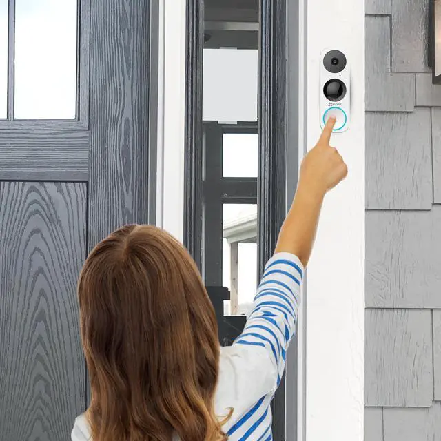 Alt view image 3 of 20 - EZVIZ EZDB11B3 Smart Video Doorbell, Wi-Fi Connected, 180 degree Vertical FOV
