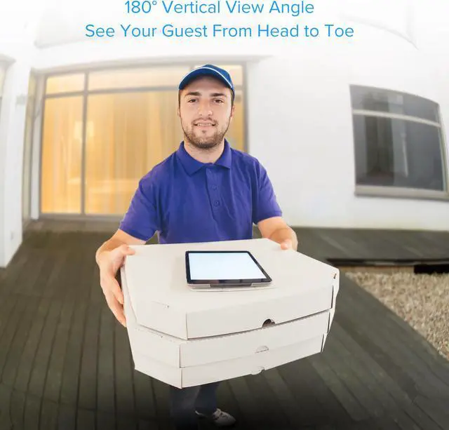 Alt view image 4 of 20 - EZVIZ EZDB11B3 Smart Video Doorbell, Wi-Fi Connected, 180 degree Vertical FOV