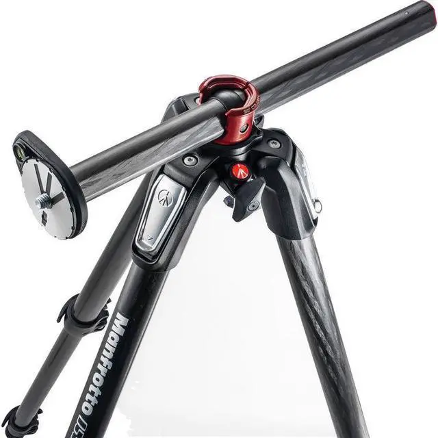 Alt view image 12 of 17 - Manfrotto 055 3-Section Carbon Fiber Tripod with Horizontal Column
