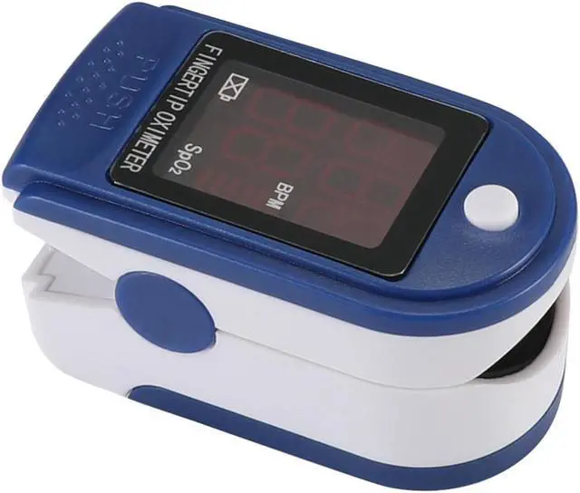 Alt view image 5 of 5 - Portable Finger Pulse Oximeter LED Blood Oxygen Oximetro Heart Rate Monitor Oximetro -Blue