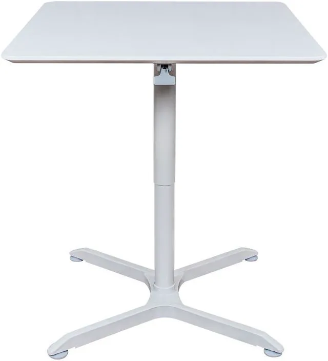 Alt view image 5 of 15 - Luxor 36" Pneumatic Height Adjustable Square Cafe Table - Gray