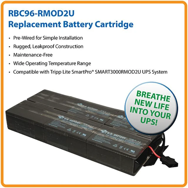 Alt view image 4 of 6 - Tripp Lite RBC96-RMOD2U Battery Kit