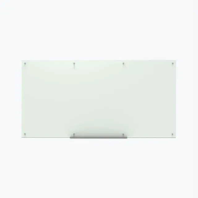 Alt view image 2 of 9 - Luxor WGB9648M Magnetic Wall-Mounted Glass Board - 96" x 48" - White Surface, Frameless