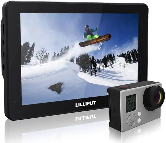 Alt view image 7 of 13 - LILLIPUT 7" Mopro7 Black 1280x800 Ips Screen Hdmi for Dslr Camera with 2600mah Built-in Battery Hdmi & Av Input Specific Monitor for Gopro Hero 3+ 4 Series