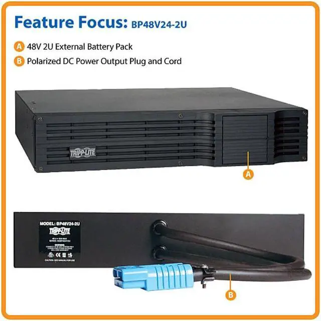 Alt view image 2 of 8 - TRIPP LITE EXTENDED RUNTIME BATTERY FOR SMART1400RM BP48V242U