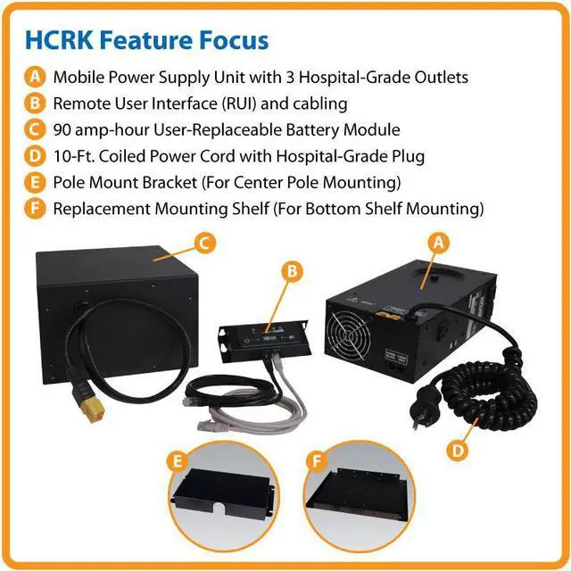 Alt view image 6 of 20 - Tripp Lite Medical-Grade Mobile Power Retrofit Kit