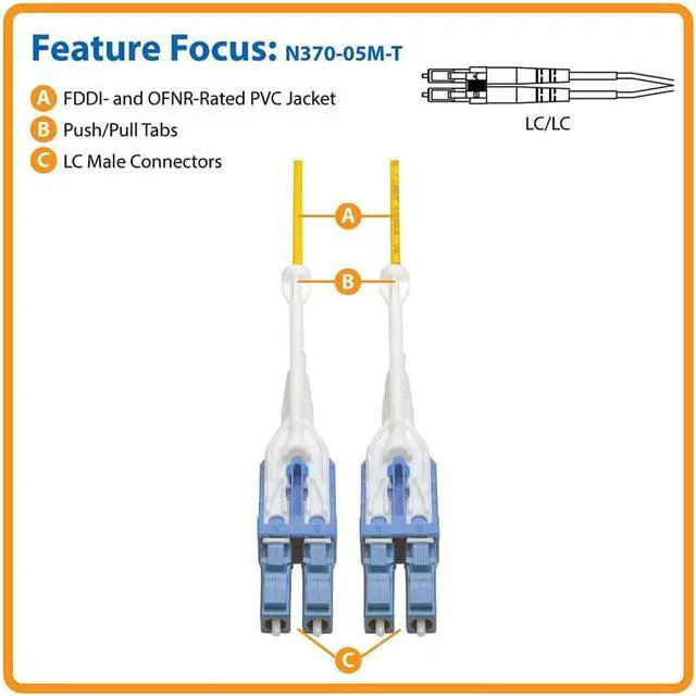 Alt view image 6 of 20 - 5M FIBER SMF LC/LC DUPLEX 8.3