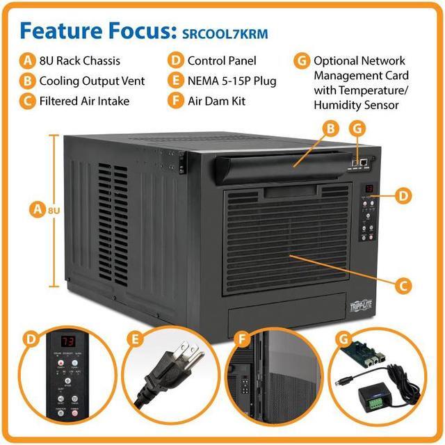 Alt view image 14 of 20 - Tripp Lite 7,000 BTU 120V Rack-Mounted Air Conditioning Unit (SRCOOL7KRM)