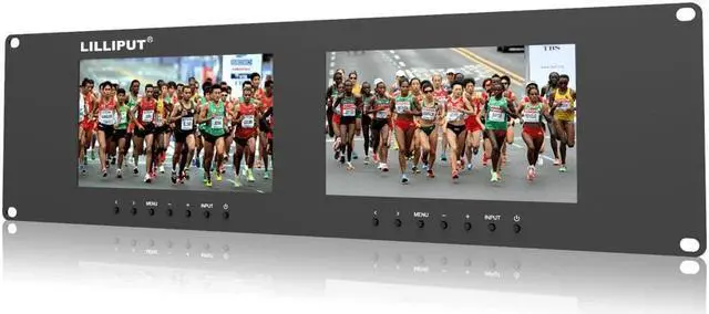 Alt view image 4 of 6 - LILLIPUT RM-7024 Dual 7" 3RU Rack Monitors 800X480 With dual 7” screens and dual Dual VGA, Video & DVI in/outputs by LILLIPUT OFFICIAL SELLER :VIVITEQ