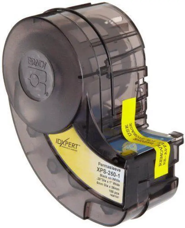 Alt view image 3 of 6 - BRADY XPS-250-1 Wire Marker Sleeves, Black on White, Labels/Roll: 100