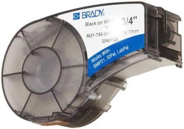 Alt view image 2 of 5 - Brady Label Cartridge for BMP21 Series, ID PAL, LabPal Printers, White
